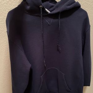 navy blue hoodie